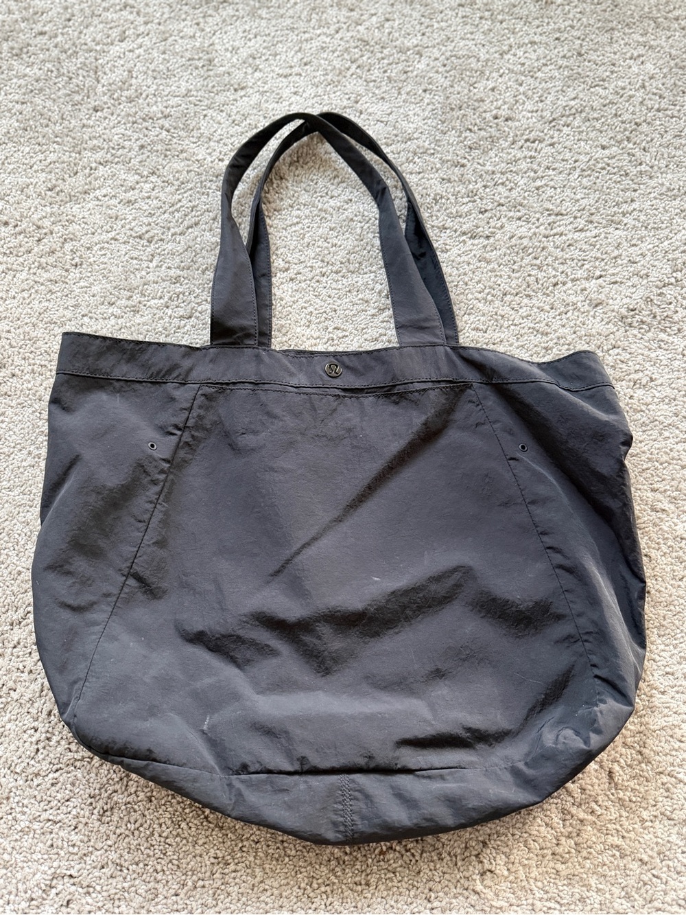 lululemon athletica Black Nylon Tote Bag